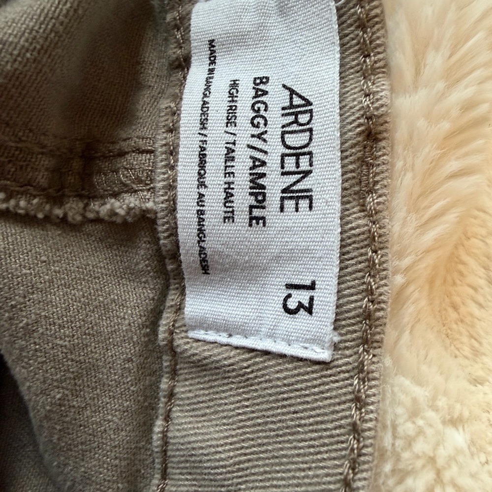 Ardene Women’s Khaki Chinos High Waist Baggy 13 Minimalist Closet Staple - Picture 3 of 6
